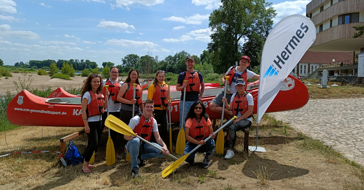 Paddeln Stipendiaten mit Förderer Hermes Paddeln Stipendiaten mit Förderer Hermes